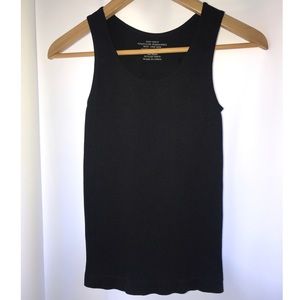 Active Black Ribbed Compression Sleeveless Top